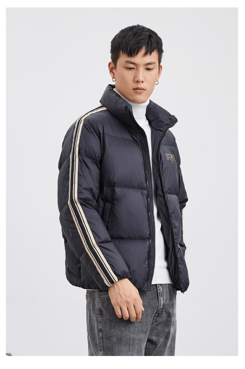 商品[国内直发] ROBINHOOD|罗宾汉时尚潮流男女同款羽绒服-R128Y5469-黑色,价格¥476,第4张图片详细描述