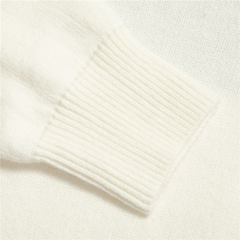 商品Maje|MAJE 女士拼色棉质针织毛衣 R130142P-WHITE,价格¥440,第6张图片详细描述