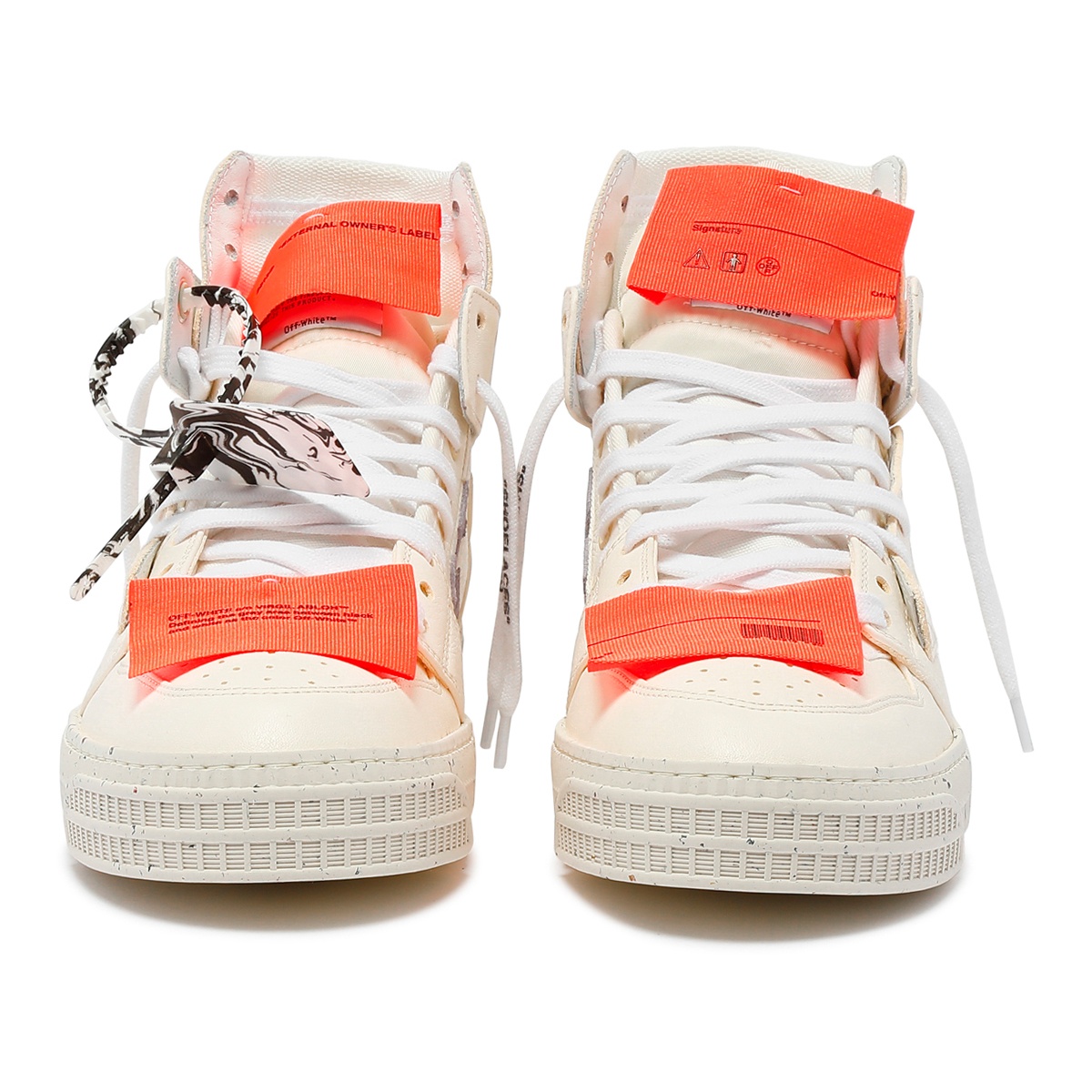 商品Off-White|高帮贴布系带帆布鞋OMIA065F21LEA001-（澳门仓发货）,价格¥4516,第1张图片详细描述