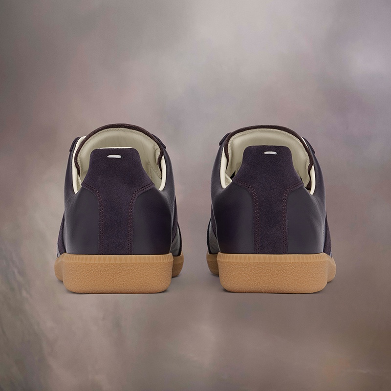 商品MAISON MARGIELA|Maison Margiela/马丁·马吉拉 女士茄紫色小牛皮运动鞋,价格¥4656,第2张图片详细描述