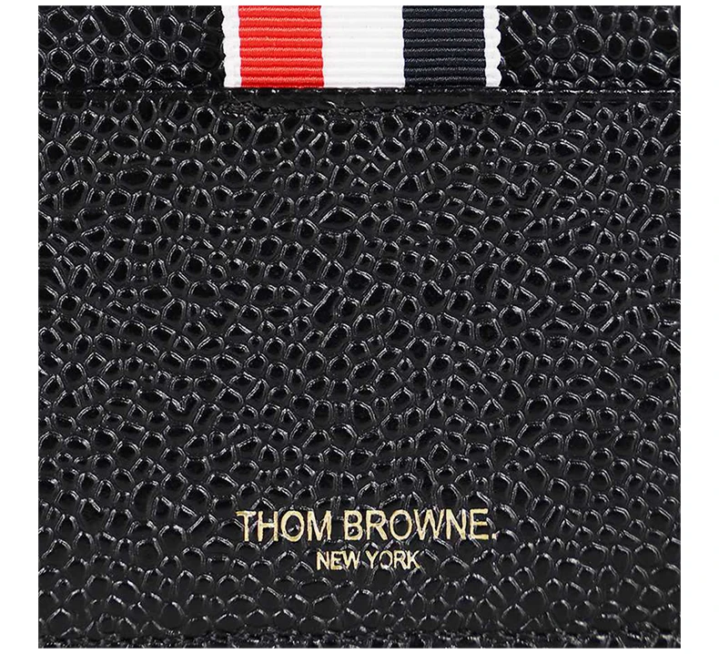 商品Thom Browne|THOM BROWNE 女士金色徽标黑色卡包 FAW035A-00198-001,价格¥1656,第6张图片详细描述