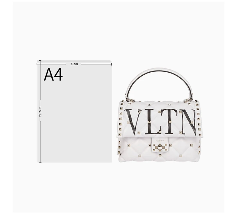 商品[国内直发] Valentino|VALENTINO 白色女士手提包 QW2B0B55-XQC-0VP,价格¥13318,第8张图片详细描述