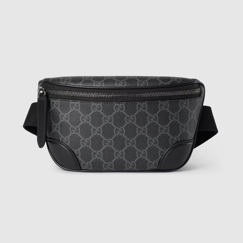 商品Gucci|古驰男士黑色皮革Emblem小号腰包 821165FAED91000,价格¥9388,第11张图片详细描述