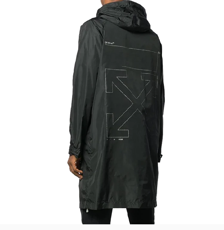 商品[国内直发] Off-White|OFF WHITE 黑色男士风衣 OMEA171E19E06003-1091,价格¥4961,第6张图片详细描述
