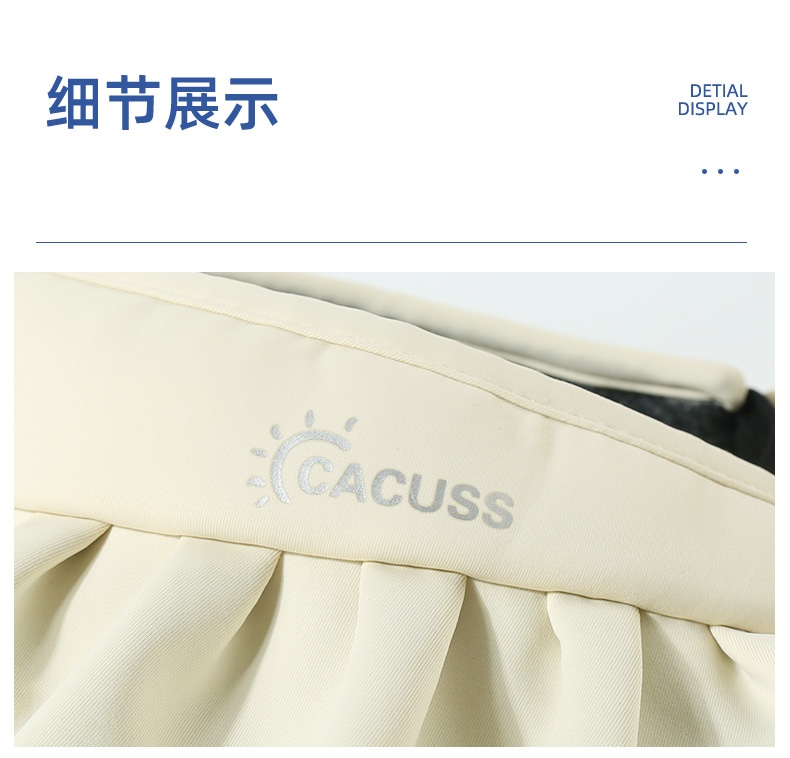 商品[国内直发] CACUSS|黑胶防晒帽女夏季防紫外线空顶帽遮阳帽遮脸贝壳太阳帽大帽檐帽子-KD220005,价格¥105,第23张图片详细描述