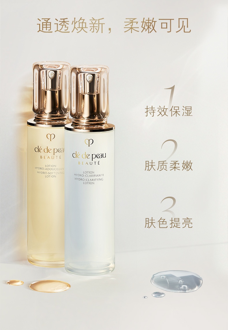 商品Cle de Peau|肌肤之钥CPB钻光水乳三件套 保湿水乳套装 焕现柔滑透亮,价格¥1709,第5张图片详细描述