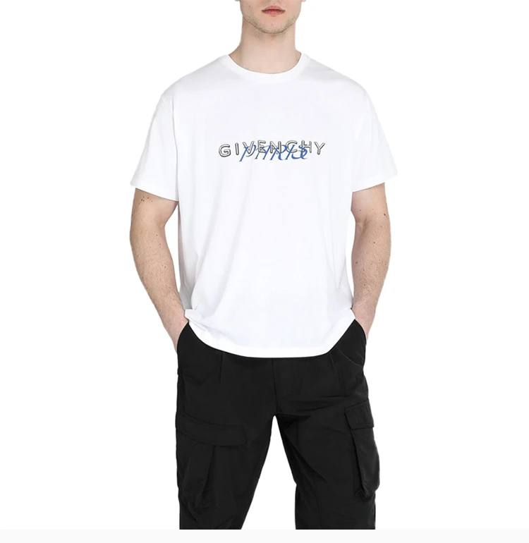 商品[国内直发] Givenchy|Givenchy 纪梵希 男士白色短袖T恤 BM70WW3002-100,价格¥2839,第7张图片详细��描述