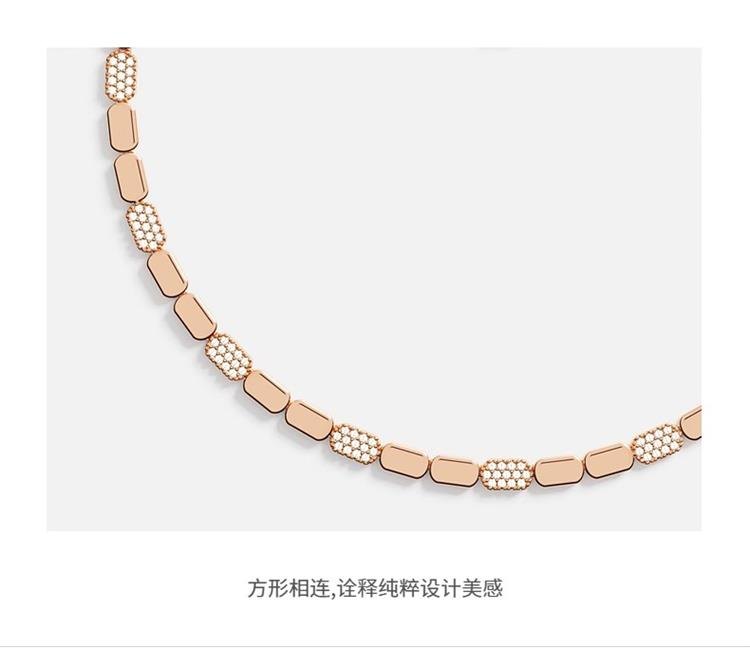 商品apm Monaco|APM Monaco 精致可调节 项链 女 简约吊坠首饰 玫瑰金色 PC7638OX,价格¥2942,第3张图片详细描述