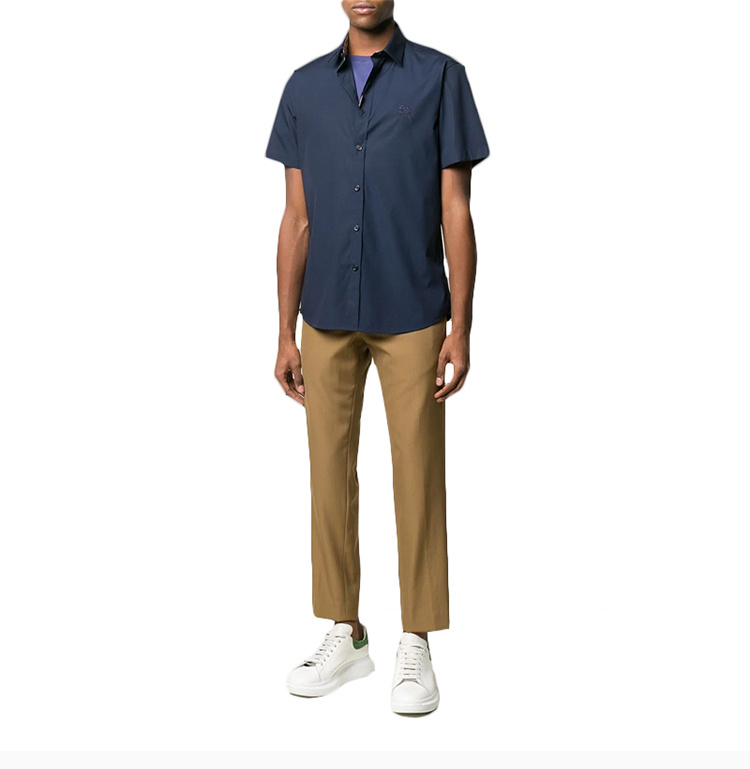 商品Burberry|Burberry 博柏利 男士深蓝色衬衫短袖 8025765,价格¥1884,第8张图片详细描述