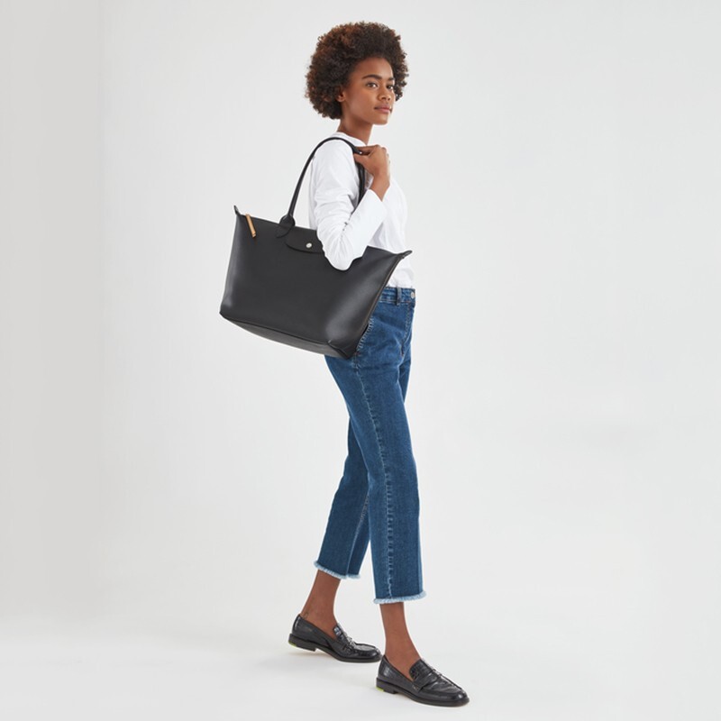 商品[国内直发] Longchamp|珑骧饺子包LONGCHAMP 奢侈品新款 女士LE PLIAGE CITY系列大号黑色织物长柄饺子包单肩包 L1899 HYQ,价格¥1397,第2张图片详细描述