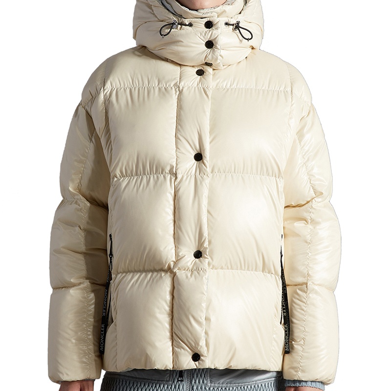 商品Moncler|Moncler/蒙克莱 22年秋冬新款 Parana系列 女士象牙色/暖灰色短款衬垫羽绒服夹克H20931A0006568950065,价格¥11411,第5张图片详细描述
