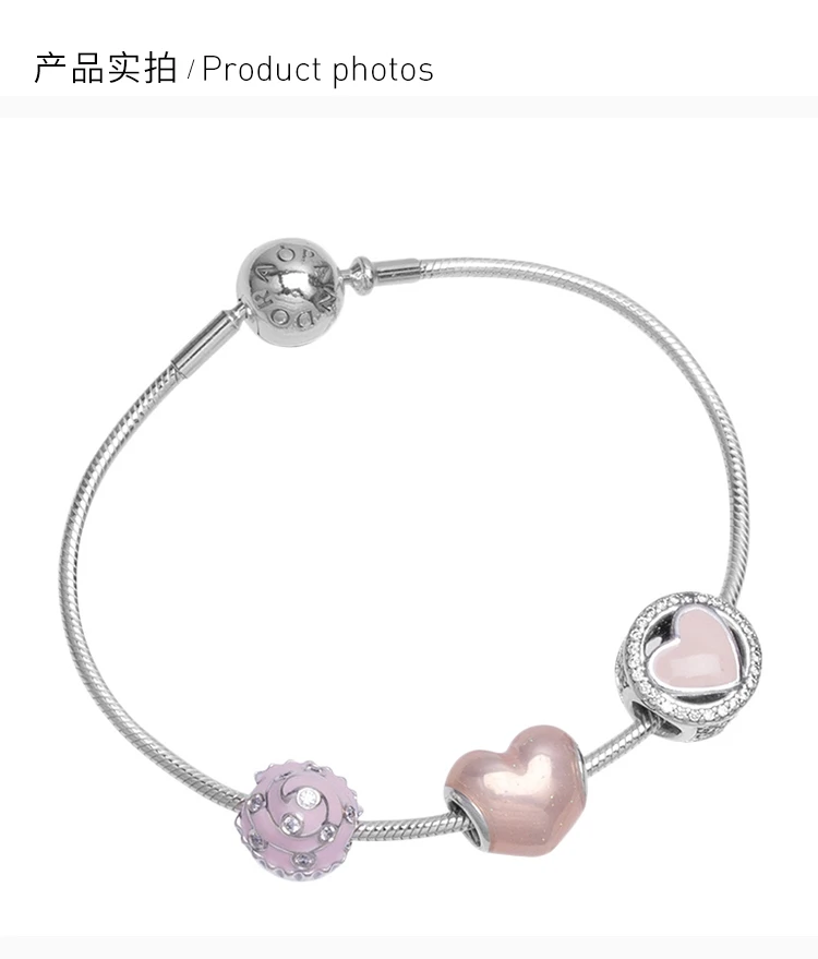 商品[国内直发] PANDORA|PANDORA  女士粉色银质手镯  PAND00095,价格¥842,第3张图片详细描述