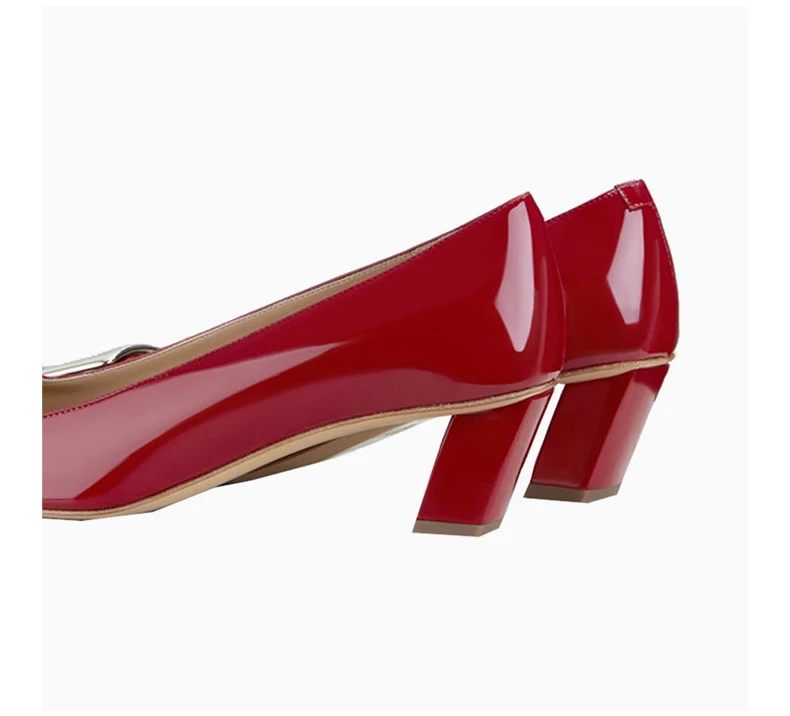 商品Roger Vivier|Roger Vivier 罗杰·维维亚 女士红色漆皮中跟鞋 RVW00600920-D1P-R406,价格¥4000,第7张图片详细描述