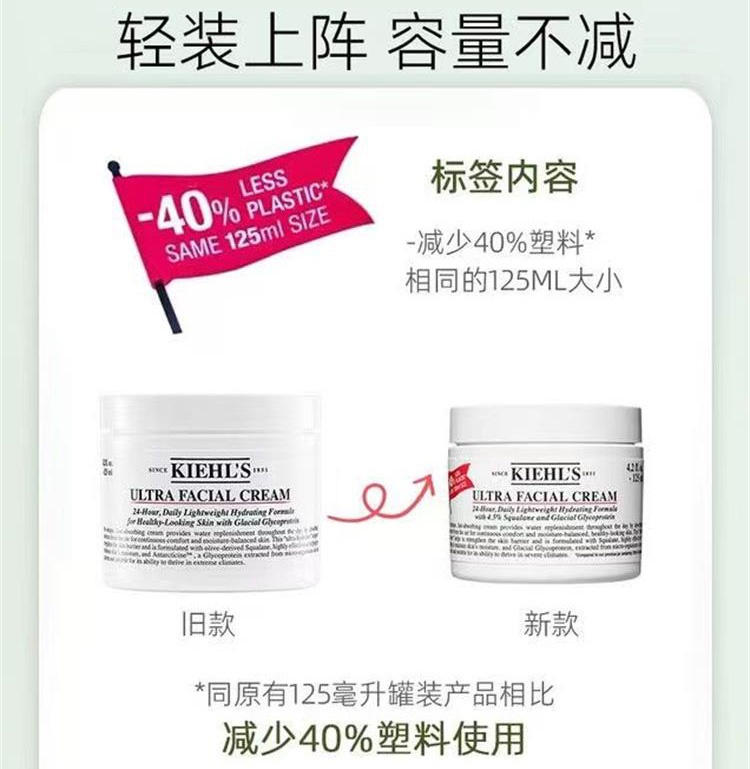 商品Kiehl's|科颜氏 高保湿面霜 50ml/125ml 干皮保湿滋润补水修护 新老包装随机发货,价格¥236,第7张图片详细描述