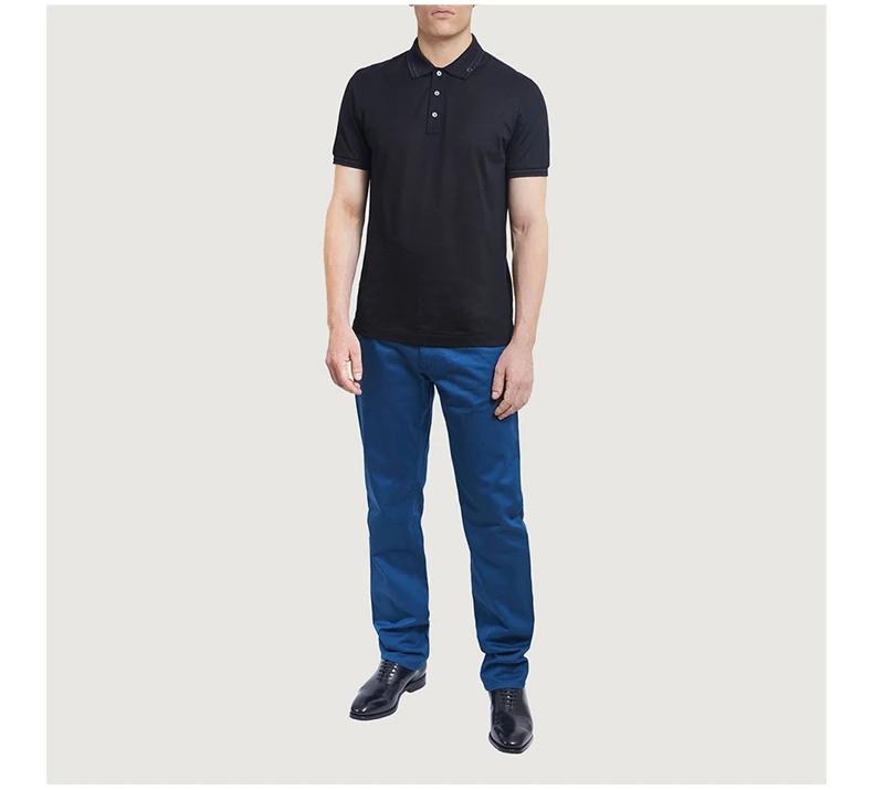商品Salvatore Ferragamo|SALVATORE FERRAGAMO 男士黑色经典款式POLO衫 12-1783-697715,价格¥1786,第7张图片详细描述