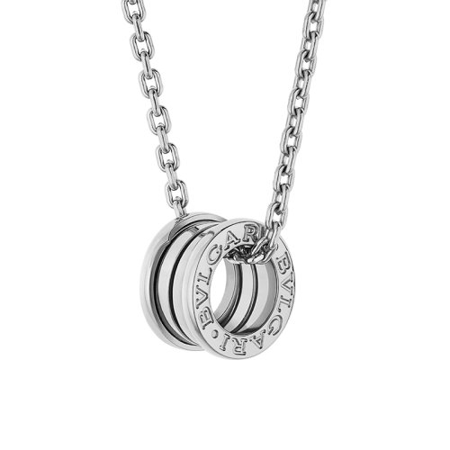 商品BVLGARI|  BVLGARI/宝格丽  B.ZERO1系列 18k金白金吊坠项链358347,价格¥45619,第2张图片详细描述