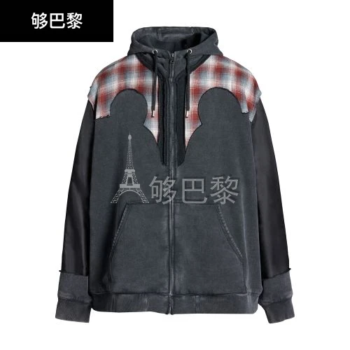 商品MAISON MARGIELA|【特惠8.7折】【预售】 男士 卫衣 Pendleton 抵肩连帽衫  MMM4GM86BCK,价格¥15276,第2张图片详细描述