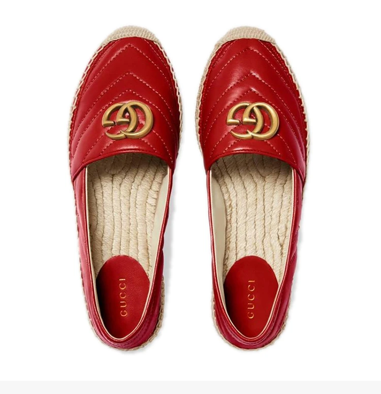 商品[国内直发] Gucci|GUCCI 红色女士渔夫鞋 551890-BKO00-6433,价格¥4806,第8张图片详细描述