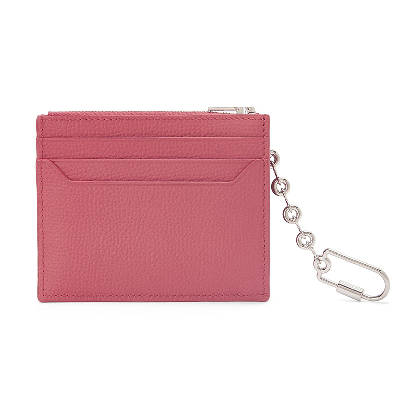 商品Loewe|LOEWE/罗意威 22新款 女士梅花色鹅卵石纹牛皮革徽标扣方形链条硬币卡片包C821R89X01-2823,价格¥3379,第4张图片详细描述