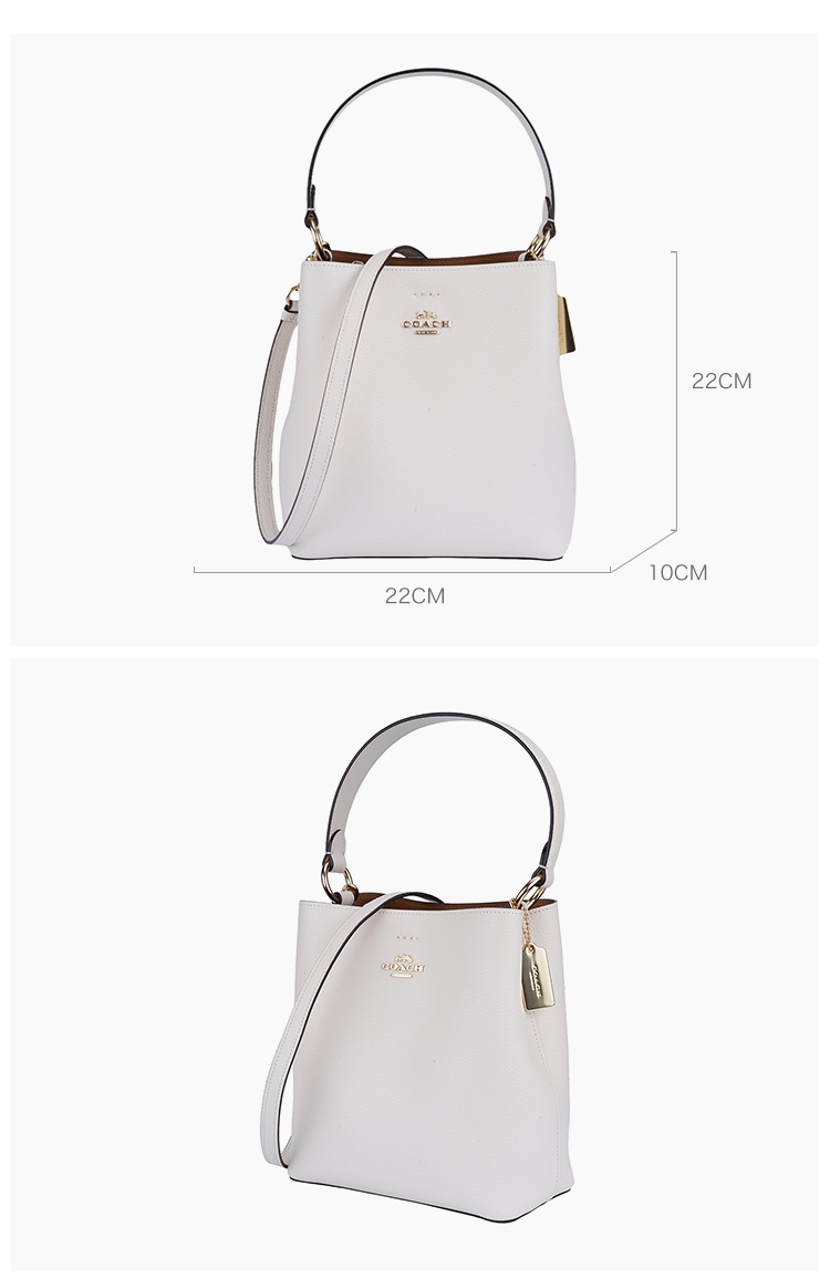 商品Coach|Coach 奥莱款小号女士皮质单肩手提水桶包1011IMOVG,价格¥2665,第3张图片详细描述