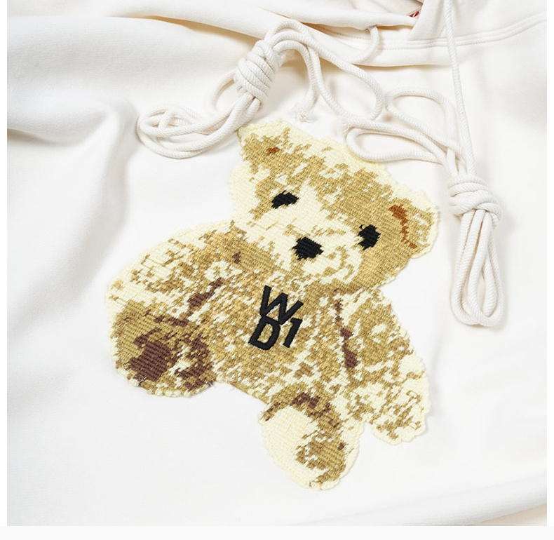 商品We11done|WE11DONE 女士白色泰迪熊连帽卫衣 WD-TH9-20-123-U-IV,价格¥2235,第6张图片详细描述