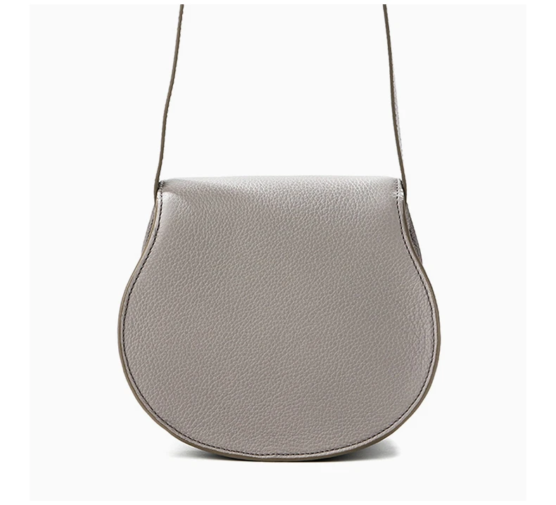 商品Chloé|CHLOE' 女士灰色迷你皮革马鞍包 C21AS680-F01-053,价格¥4784,第5张图片详细描述