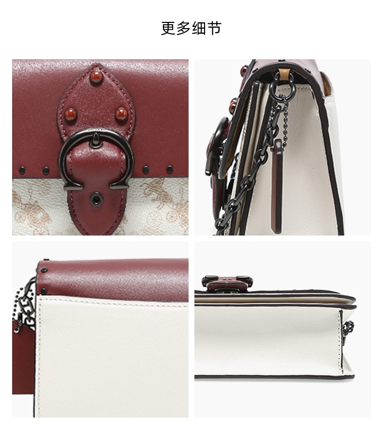 商品Coach|COACH 款小号女士PVC配皮��单肩手提包 4760V5RGH 送礼好物,价格¥2074,第6张图片详细描述