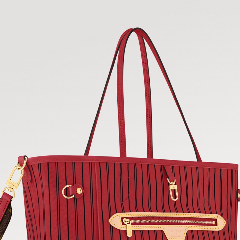 商品Louis Vuitton|【预售十天】路易威登NEVERFULL BANDOULIÈRE INSIDE OUT 红色中号手袋可拆卸肩带M12708,价格¥16629,第6张图片详细描述