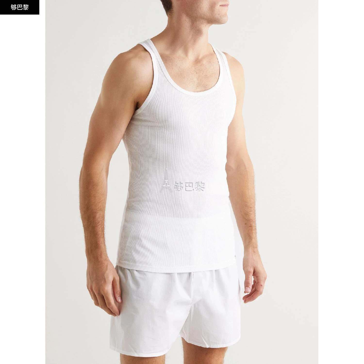 商品Tom Ford|包邮包税【预售7天发货】 TOM FORD 23秋冬 男士 背心 Ribbed Cotton and Modal-Blend Tank Top 13452677152210622 T4D10 121100 ,价格¥1362,第5张图片详细描述