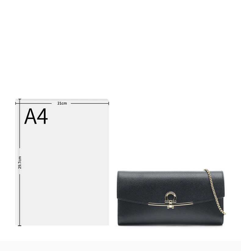 商品Salvatore Ferragamo|Salvatore Ferragamo 菲拉格慕 女士黑色皮质迷你包挎包 22-C941-0674023,价格¥4175,第9张图片详细描述