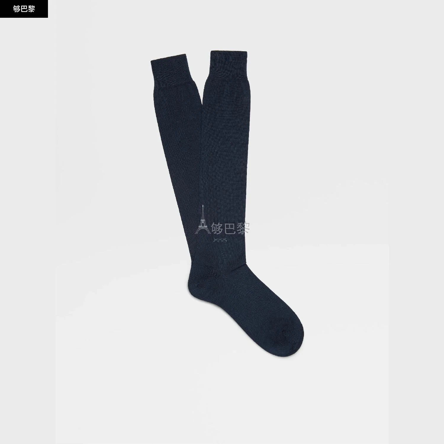 商品Zegna|包邮包税【预售7天发货】 ZEGNA杰尼亚 23秋冬 男士 袜子 BLUE LYOCELL BLEND EVERYDAY TRIPLE X MID CALF SOCKS N5V40-573-422,价格¥557,第4张图片详细描述