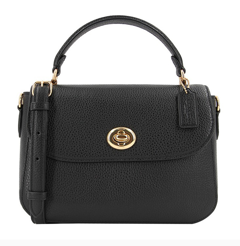 商品[国内直发] Coach|COACH 女士黑色皮质单肩包 C1557IMBLK,价格¥1550,第5张图片详细描述