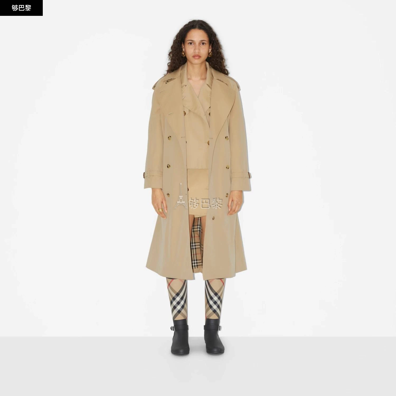 商品Burberry|【预售】 巴宝莉 24秋冬 女士 风衣 长款嘎巴甸 Trench 风衣 80726781,价格¥17469,第6张图片详细描述