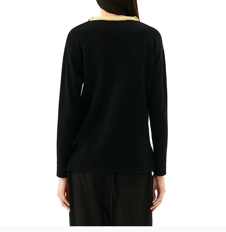 商品Loewe|LOEWE 黑色女士针织衫/毛衣 S3109200MI-1100,价格¥4748,第4张图片详细描述