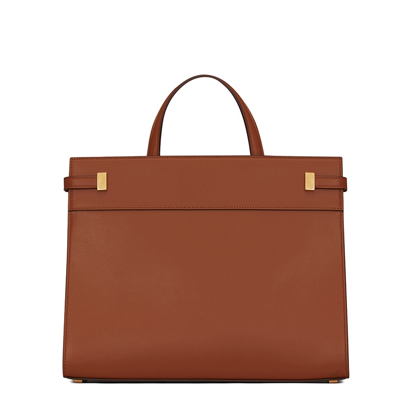 商品Yves Saint Laurent|SAINT LAURENT PARIS/圣罗兰 21新款 MANHATTAN系列 女士小号砖红色小牛皮磁性夹扣购物手�提斜挎单肩曼哈顿包,价格¥18289,第5张图片详细描述
