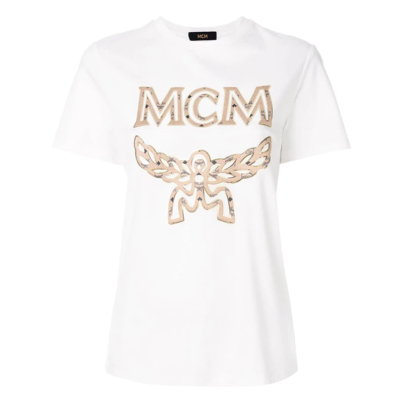 商品MCM|MCM 白色女士T恤 MFT8SMM11WI,价格¥1062,第1张图片详细描述