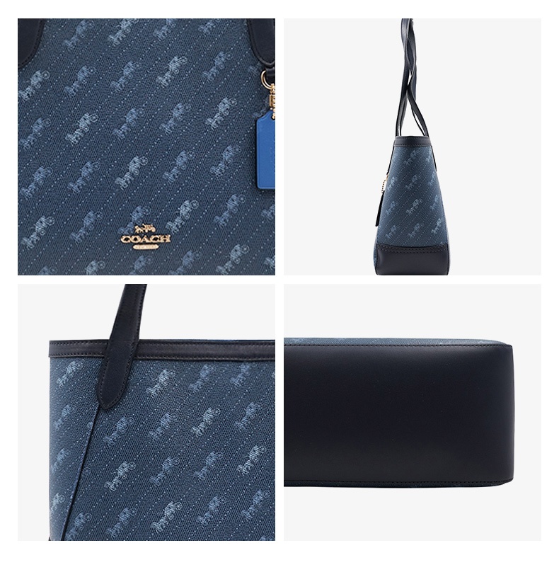 商品Coach|COACH 奥莱款中号女士PVC配皮单肩手提包 C4060IMDEN,价格¥1522,第8张图片详细描述