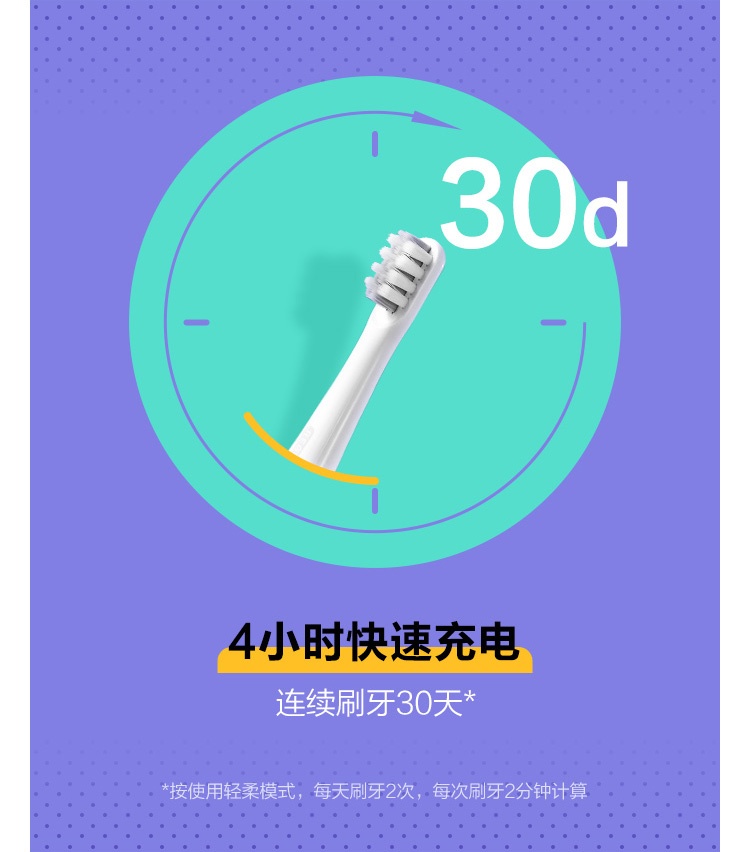商品[国内直发] DoctorBei|贝医生Y1\/C3电动牙刷女情侣套装男士全自动声波智能充电式软毛成人款 勃艮第红色【内配2刷头】,价格¥176,第12张图片详细描述