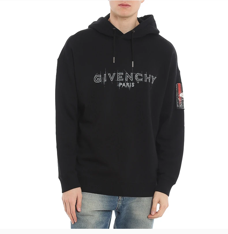 商品[国内直发] Givenchy|GIVENCHY 黑色男士卫衣/帽衫 BMJ08V30AF-001,价格¥5863,第8张图片详细描述