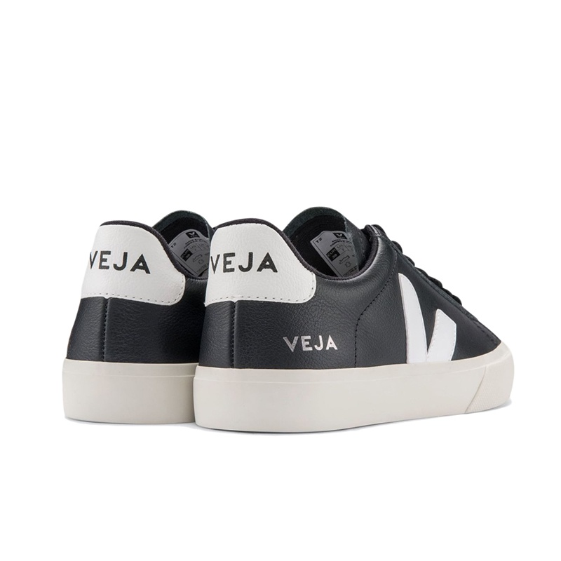 商品Veja|VEJA CAMPO系列 女士黑白皮革拼色低帮系带休闲鞋,价格¥1719,第4张图片详细描述