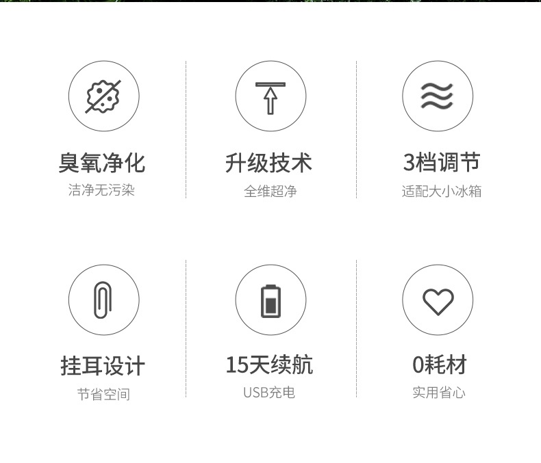 商品[国内直发] Morphy Richards|冰箱除味器MR2060臭氧杀菌保鲜防霉神器去异臭味空气净化器,价格¥196,第8张图片详细描述