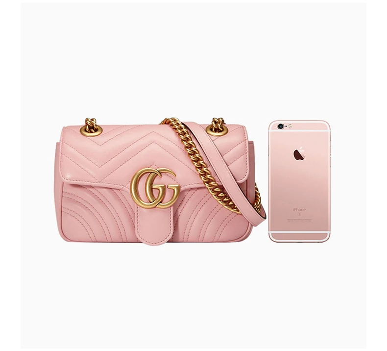 商品[国内直发] Gucci|GUCCI 古驰 女士粉色链条包 446744-DTDIT-5909,价格¥18062,第8张图片详细描述