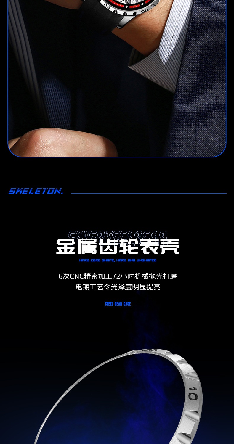 商品[国内直发] Mark Fairwhale|马克华菲品牌新款防水潮流手表创意圆形休闲手表男机械表,价格¥832,第6张图片详细描述