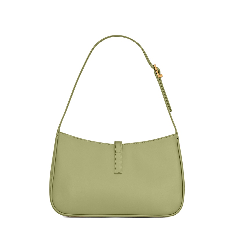 商品Yves Saint Laurent|SAINT LAURENT PARIS/圣罗兰 YSL 22春夏新款LE 5 À 7系列 女士淡绿色牛皮革徽标金扣单肩斜挎手提腋下hobo流浪包,价格¥15454,第5张图片详细描述