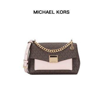 商品[国内直发] Michael Kors|MK 女包 送女友 迈克·科尔斯 MICHAEL KORS Lita系列 老花棕拼粉色 中号 单肩斜挎包35T0GXPL2B POWDER BLUSH,价格¥1537,第1张图片详细描述