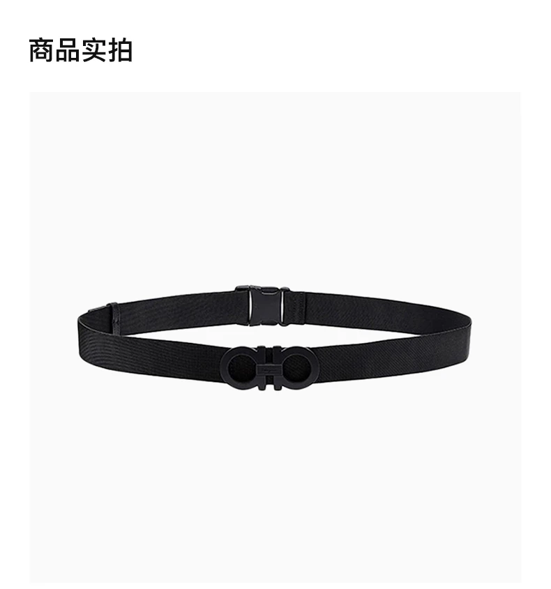 商品Salvatore Ferragamo|Salvatore Ferragamo 菲拉格慕 黑色小牛皮行李带 67-A202-729434,价格¥1038,第2张图片详细描述