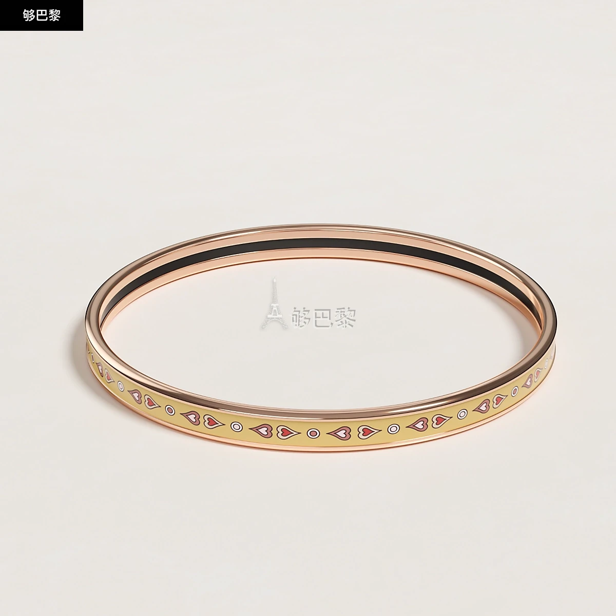 商品Hermes|【预售】 爱马仕 24秋冬 女士 手镯 Bracelet Harnais de Cœur H244414FOJ3,价格¥4002,第4张图片详细描述