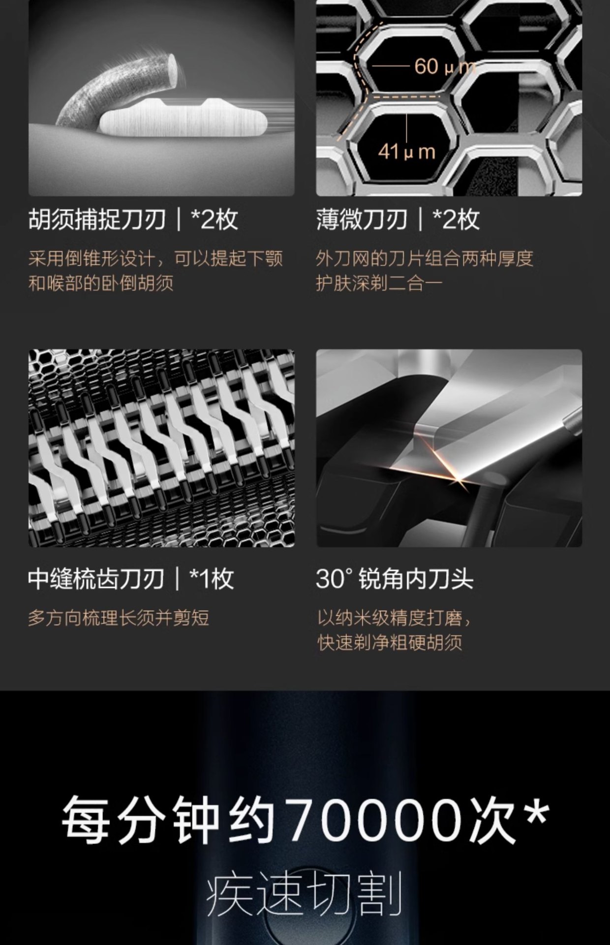 商品[国内直发] Panasonic|Panasonic/松下大小锤子剃须刀电动胡须刀往复式男士刮胡LM51,价格¥997,第3张图片详细描述