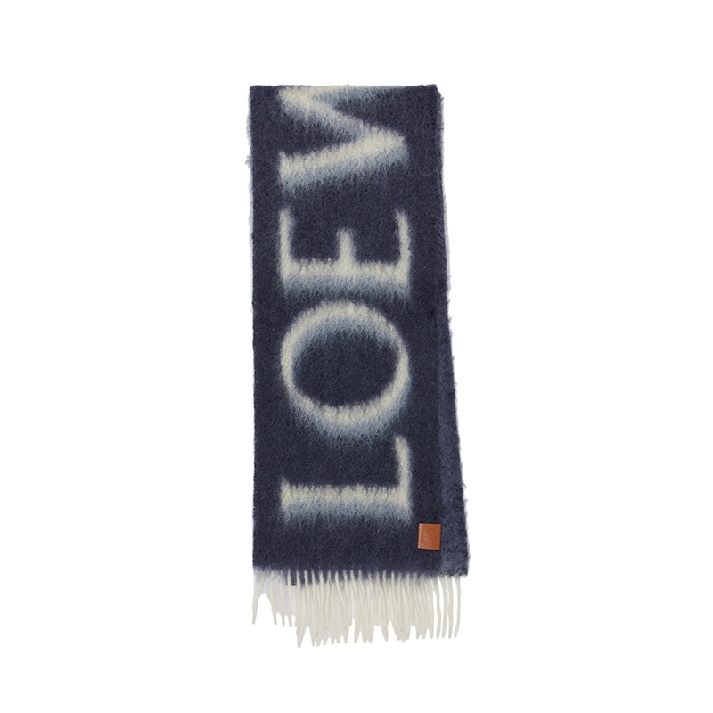商品Loewe|罗意威 男女通用马海毛羊毛标志印花流苏边围巾,价格¥4417,第6张图片详细描述