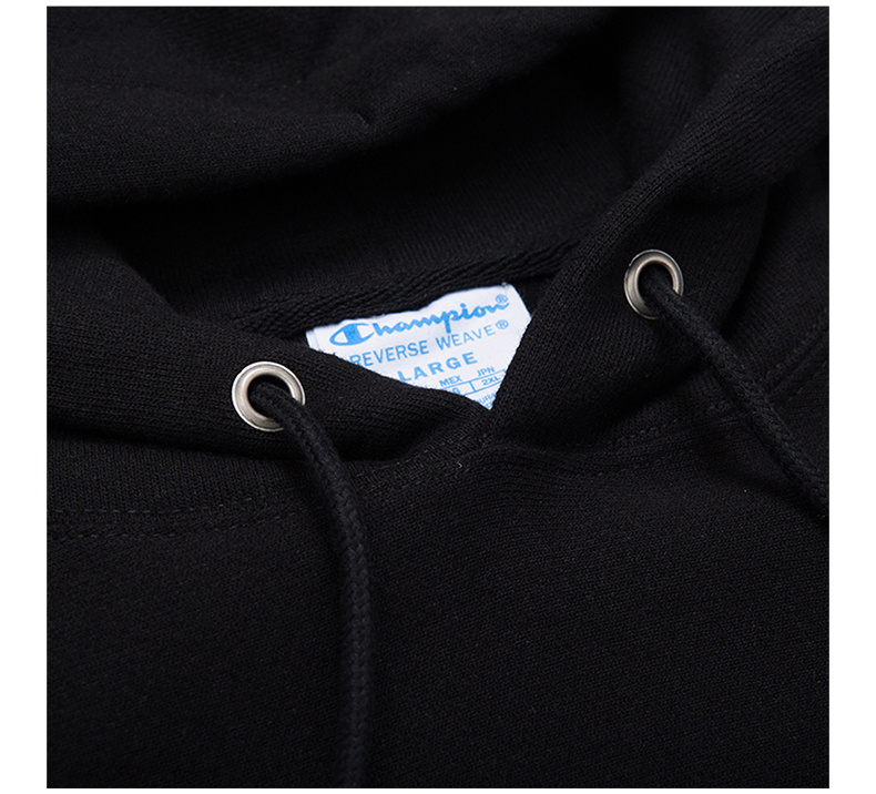 商品[国内直发] CHAMPION|Champion 男士黑色刺绣卫衣 GF68-Y08069-001,价格¥344,第7张图片详细描述